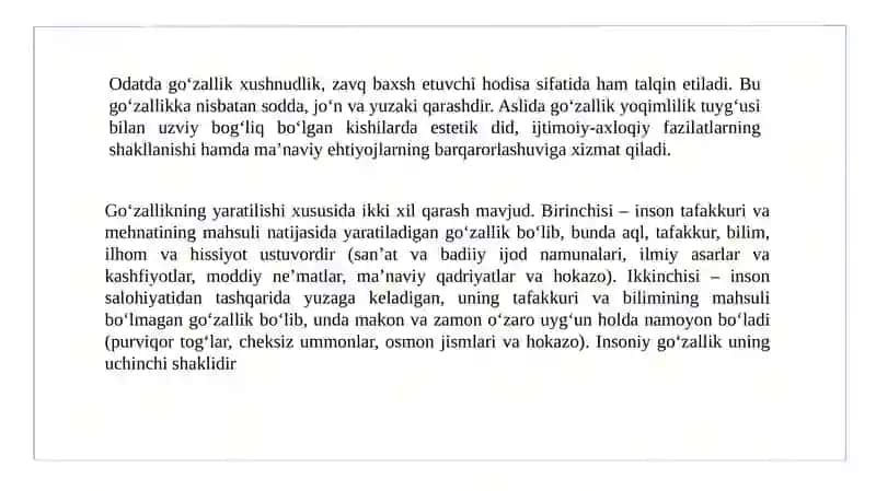 Estetika kategoriyalari .Goʻzallik va xunuklik 3