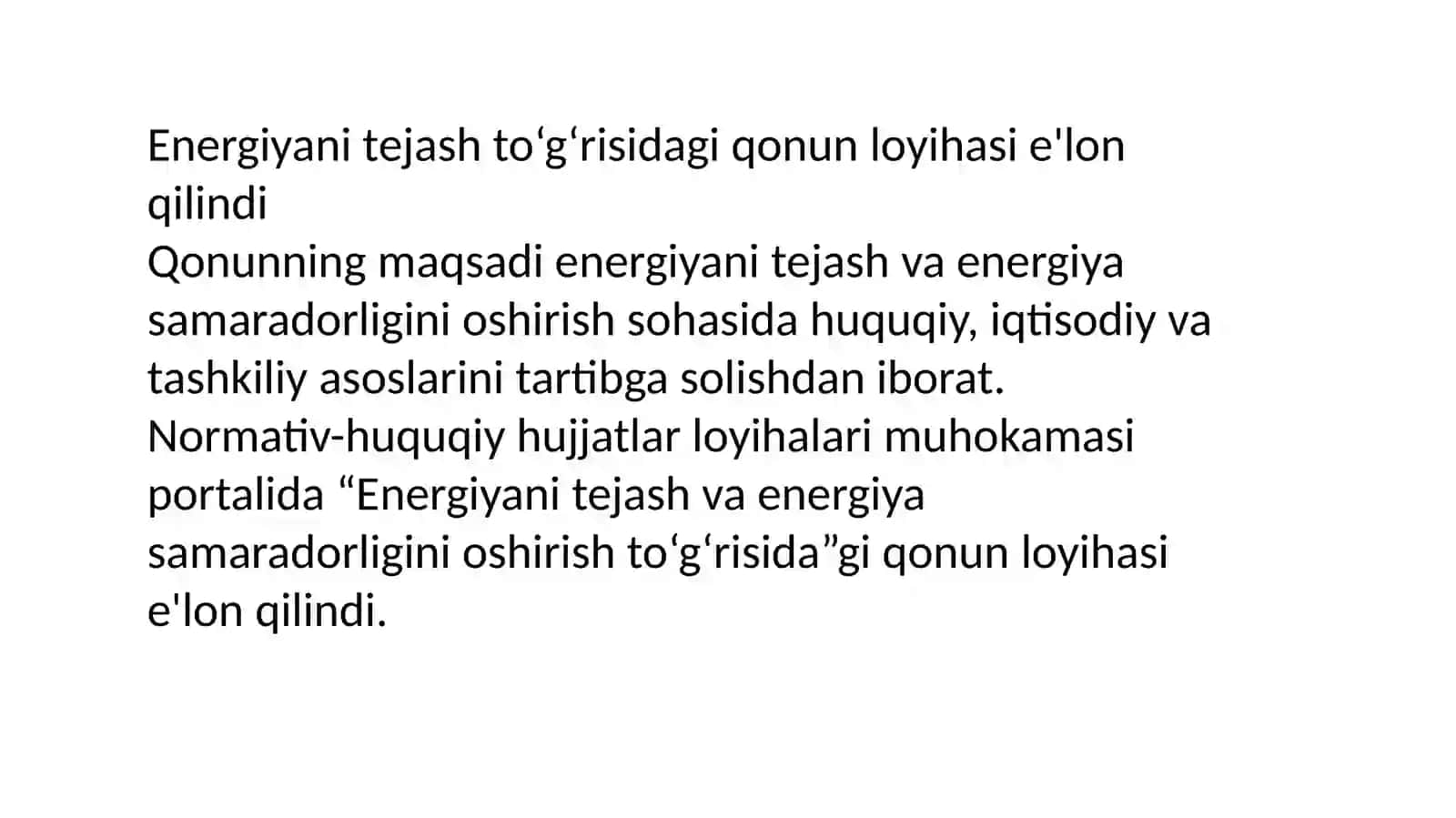Energiyani tejash va energiya samaradorligini oshirish chet ellardagi qonunchilik 3