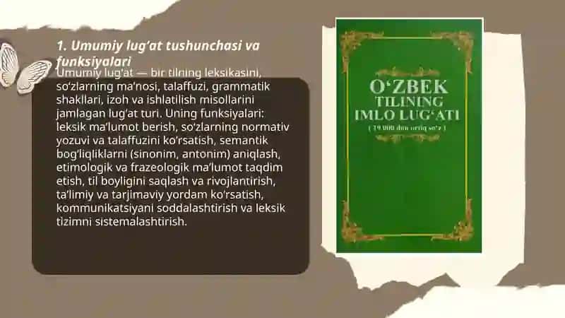 Umumiy va maxsus lugʻatlar 3