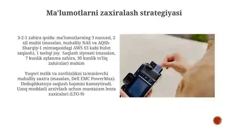Ma'lumotlarni zaxiralash strategiyasi 3