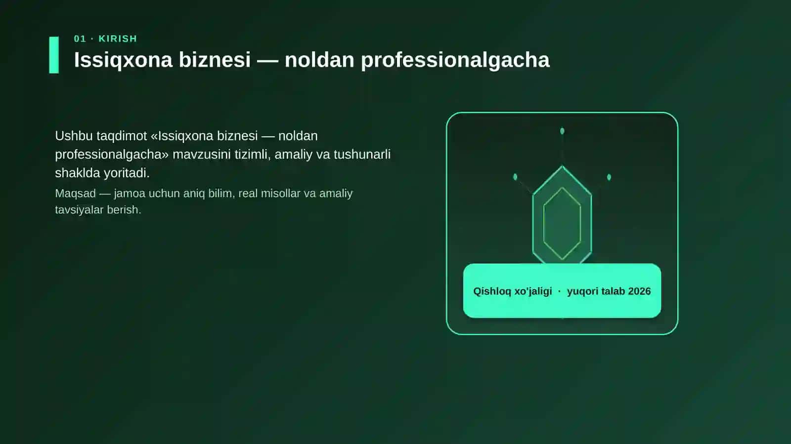 Issiqxona biznesi - noldan professionalgacha 3