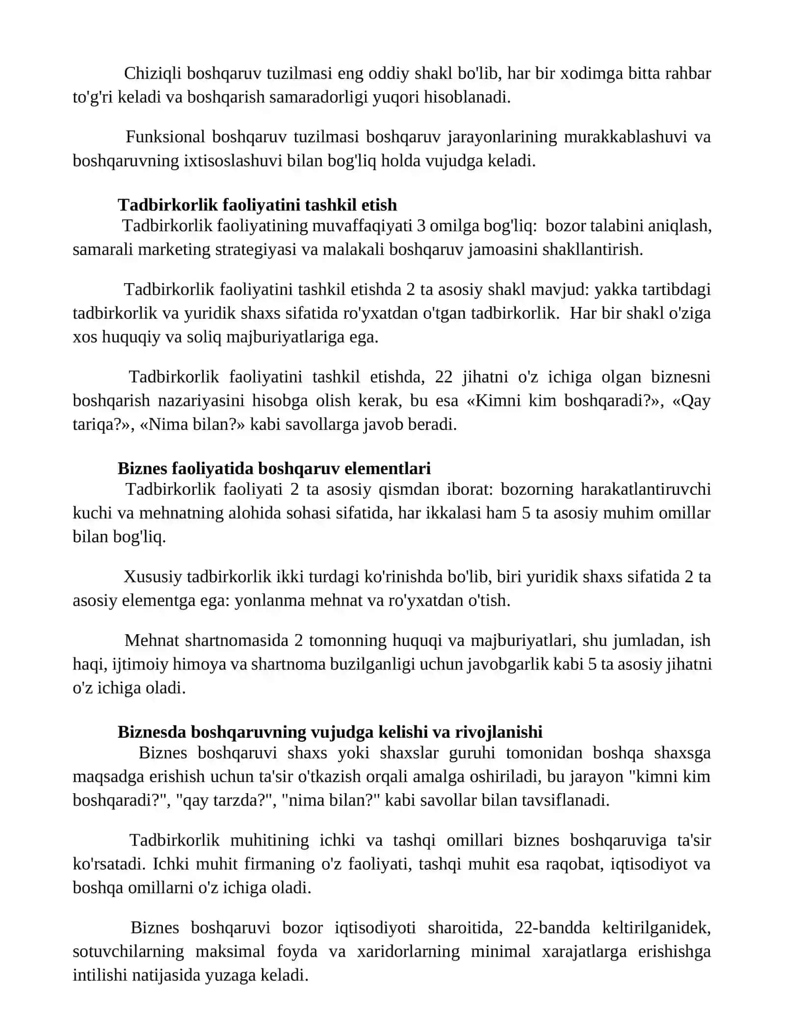Biznesni boshqarish ananalari 3