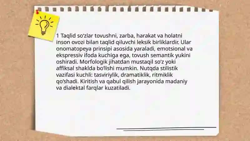 Taqlid so’zlar 3