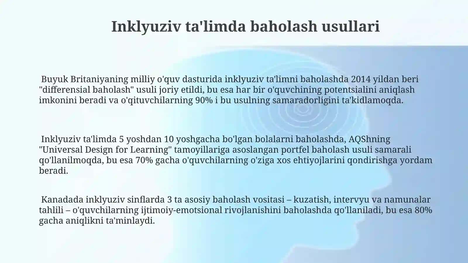 Inklyuziv ta'limni horijiy davlatlardan nazariy va amaliy jihatdan qo'llab-quvvatlanishi 3