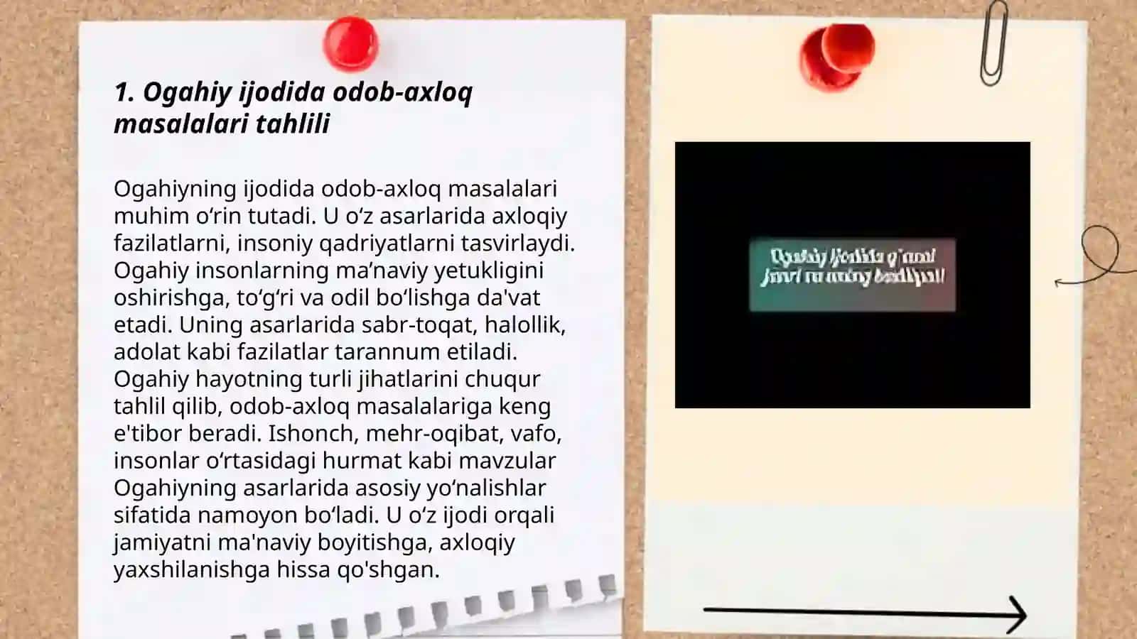 Ogahiy ijodida odob-axloq masalalari 3
