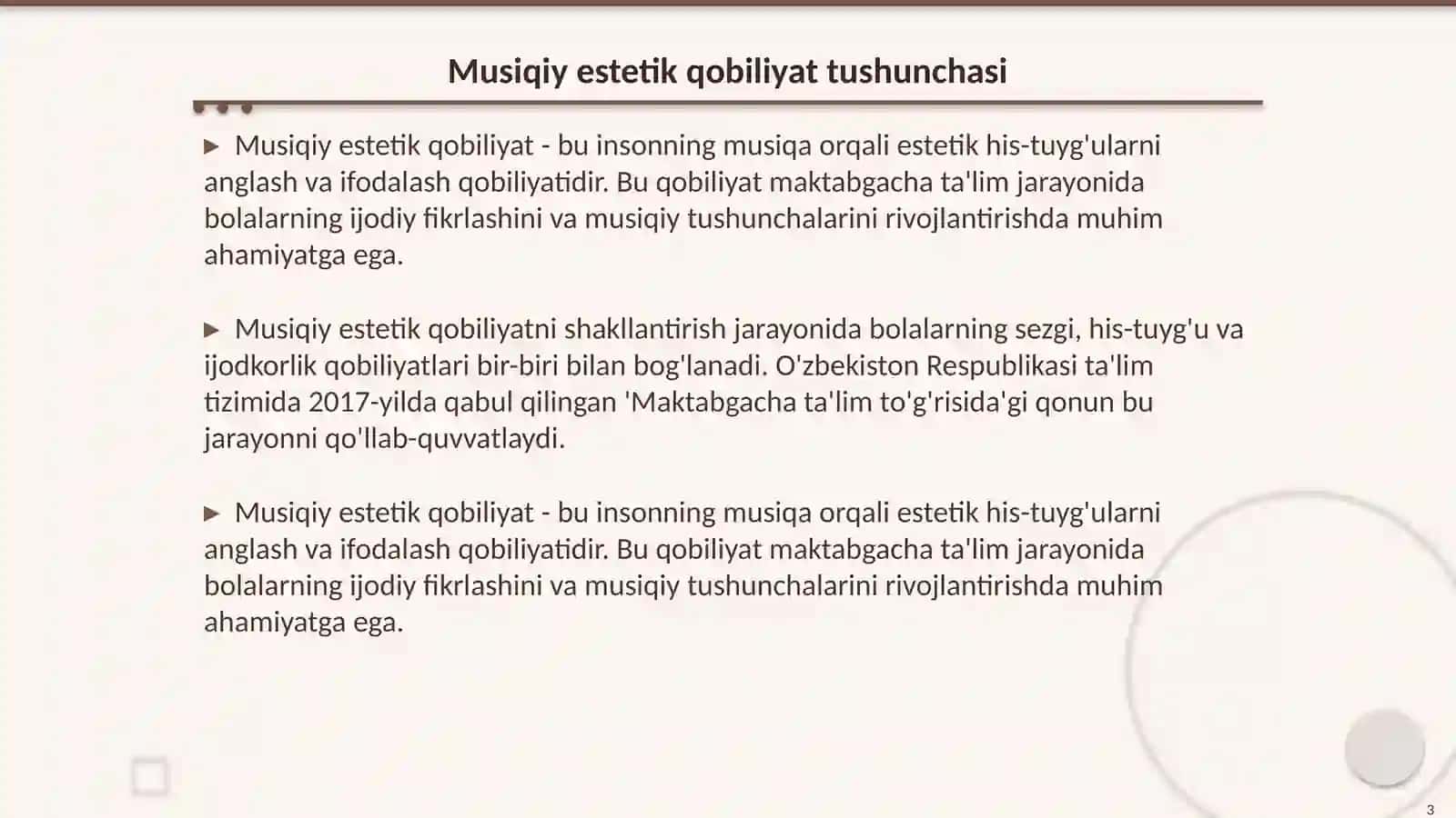 Musiqiy estetik qobiliyatni shakllantirish 3