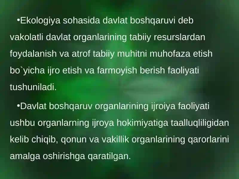 EKOLOGIK BOSHQARUV 3