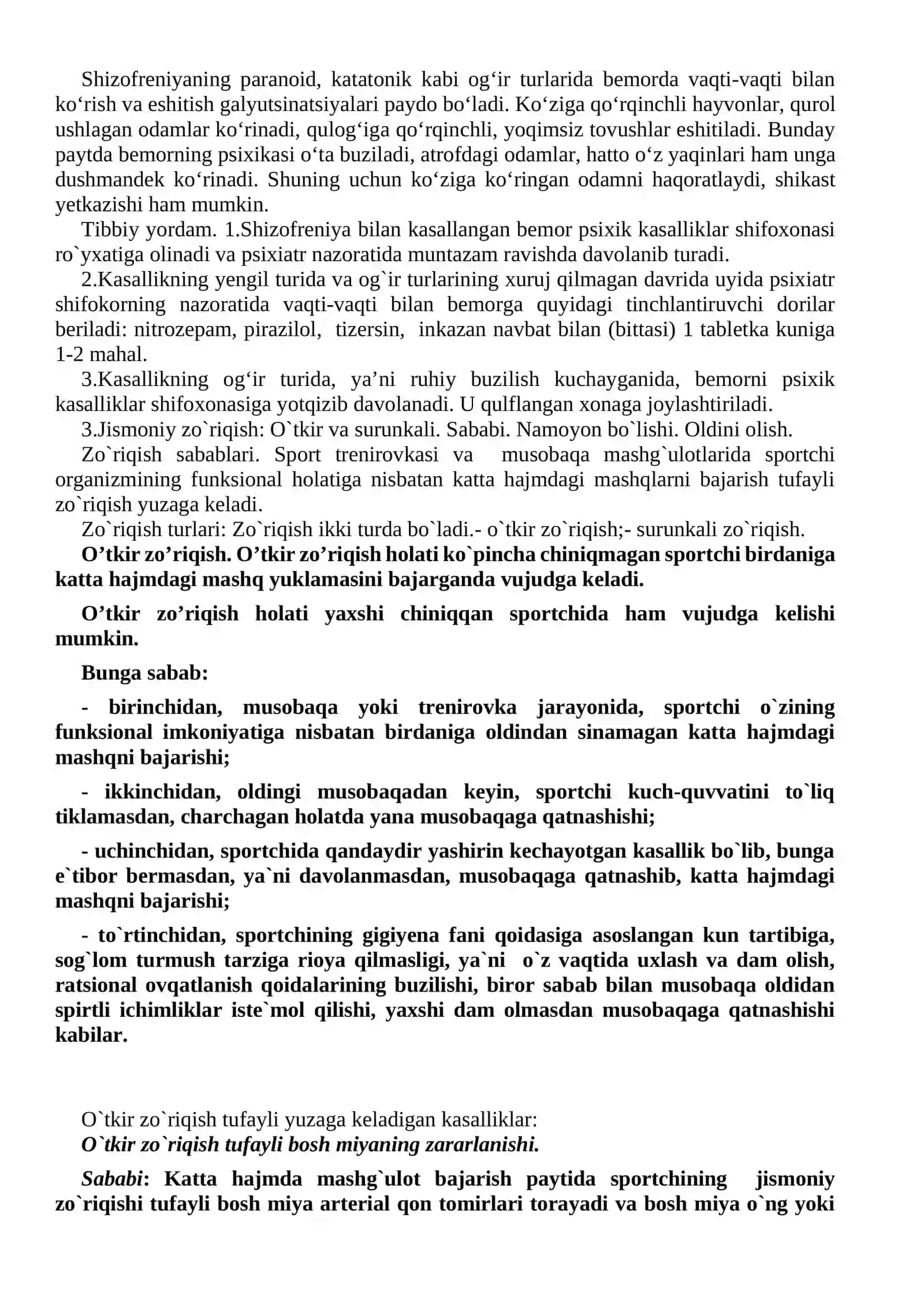 Ruhiy va jismoniy zo`riqishlar 3
