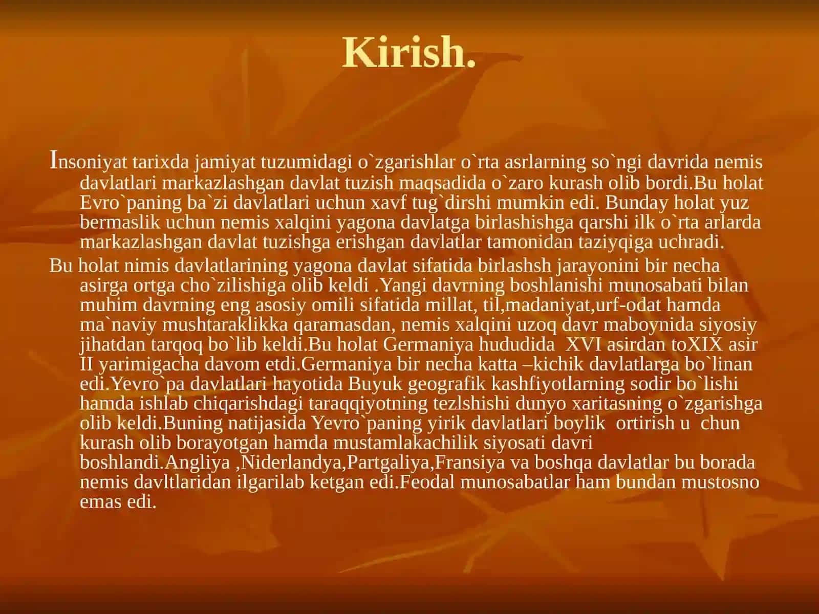 Ottofon Bismakning Germanyaning birlashtrishga qo`shgan hissasi 3