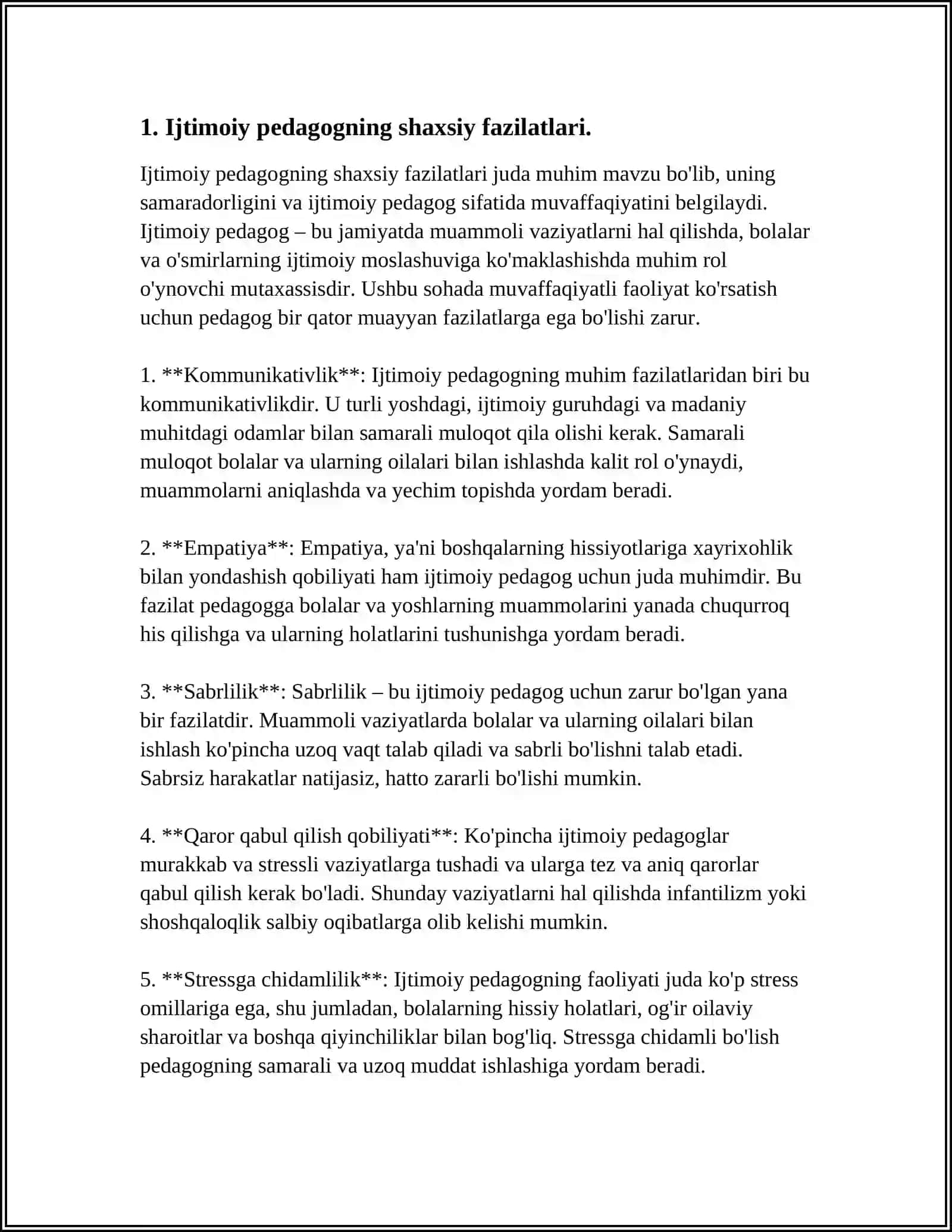IJTIMOIY PEDAGOG KASBIY FAOLIYAT SUBYEKTI 3