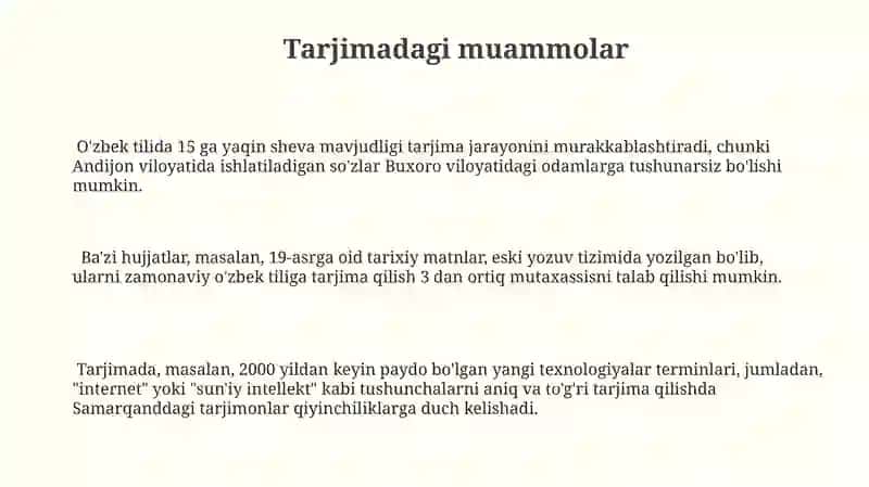 Tarjima Qilinishi Kerak Bo'lgan Jumla Misollari 3