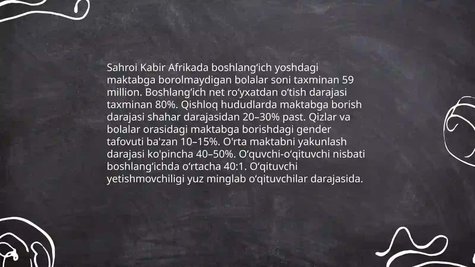 Afrika mamlakatlarida ta'lim muommolari va tarbiya jaronlari 3