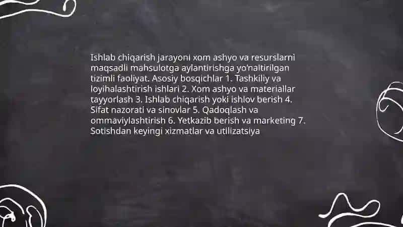 Ishlab chiqarish jarayoni va uning natijalari 3