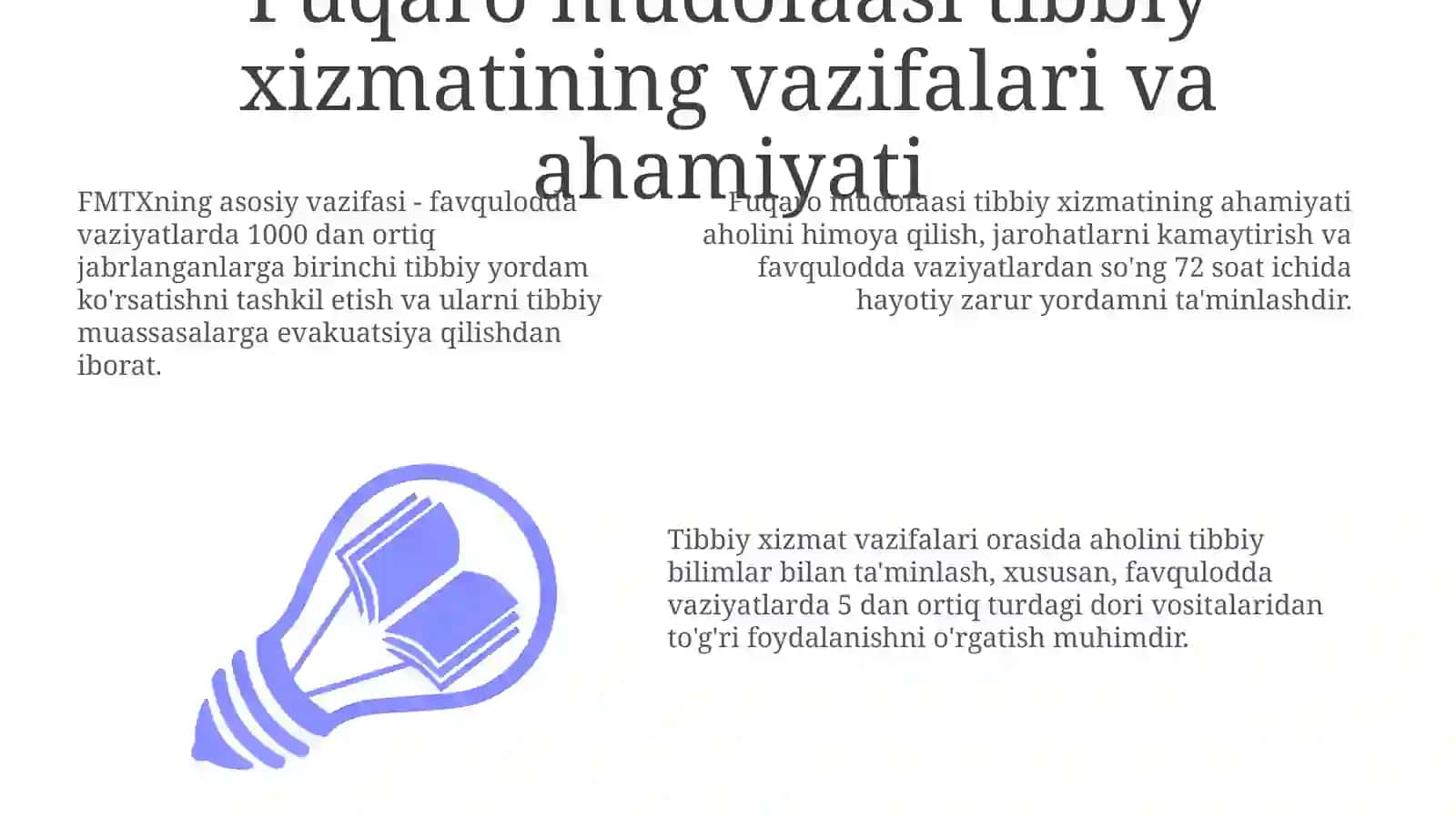 Fuqaro muhofazasi tibbiy xizmati (FMTX)ni tibbiy mulklar bilan ta’minlash 3