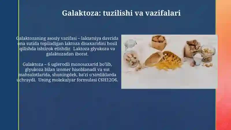 Galaktoza: tuzilishi va vazifalari 3