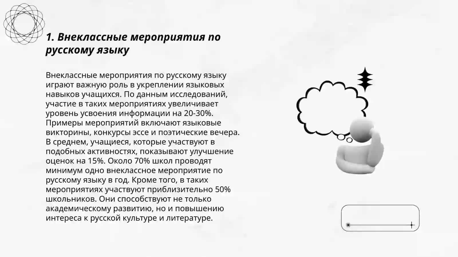 Организация вниклассной работы по русскому языку 3