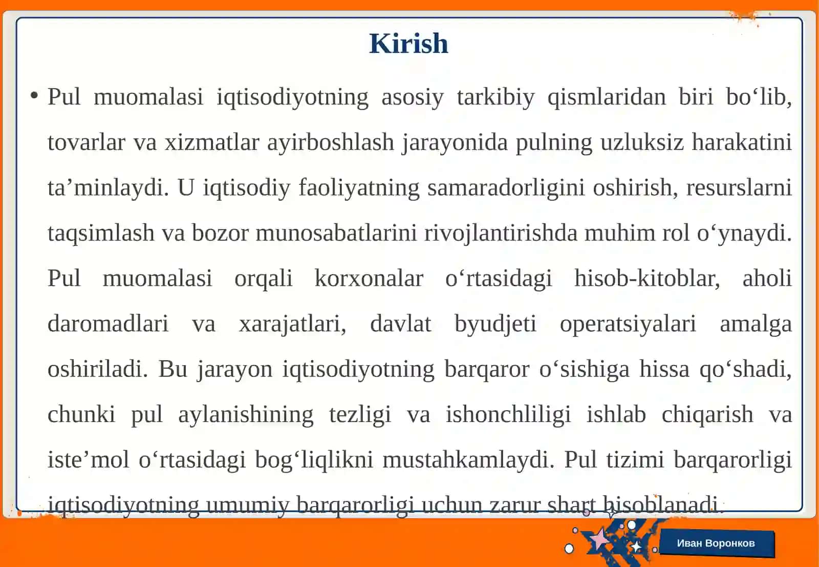 Pul muomalasi naqd pul muomalasi, naqd pulsiz pul muomalasi. Valyutani tartibga 3