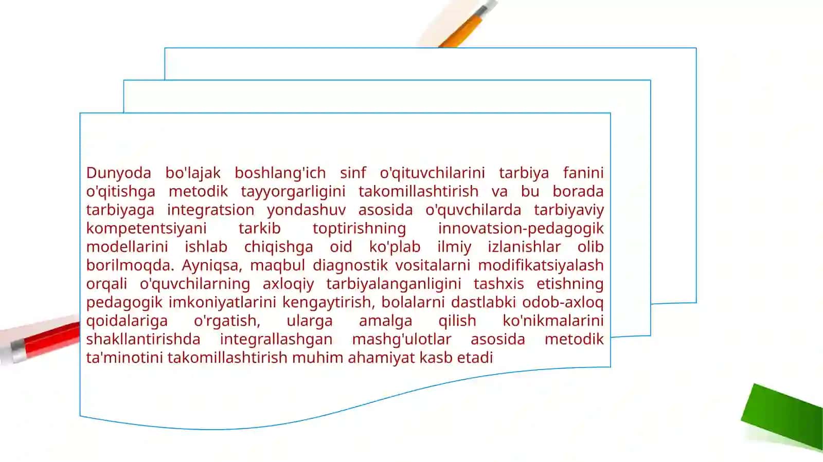 Boʻlajak tarbiyasi fanini oʻqituvchi siodobi 3