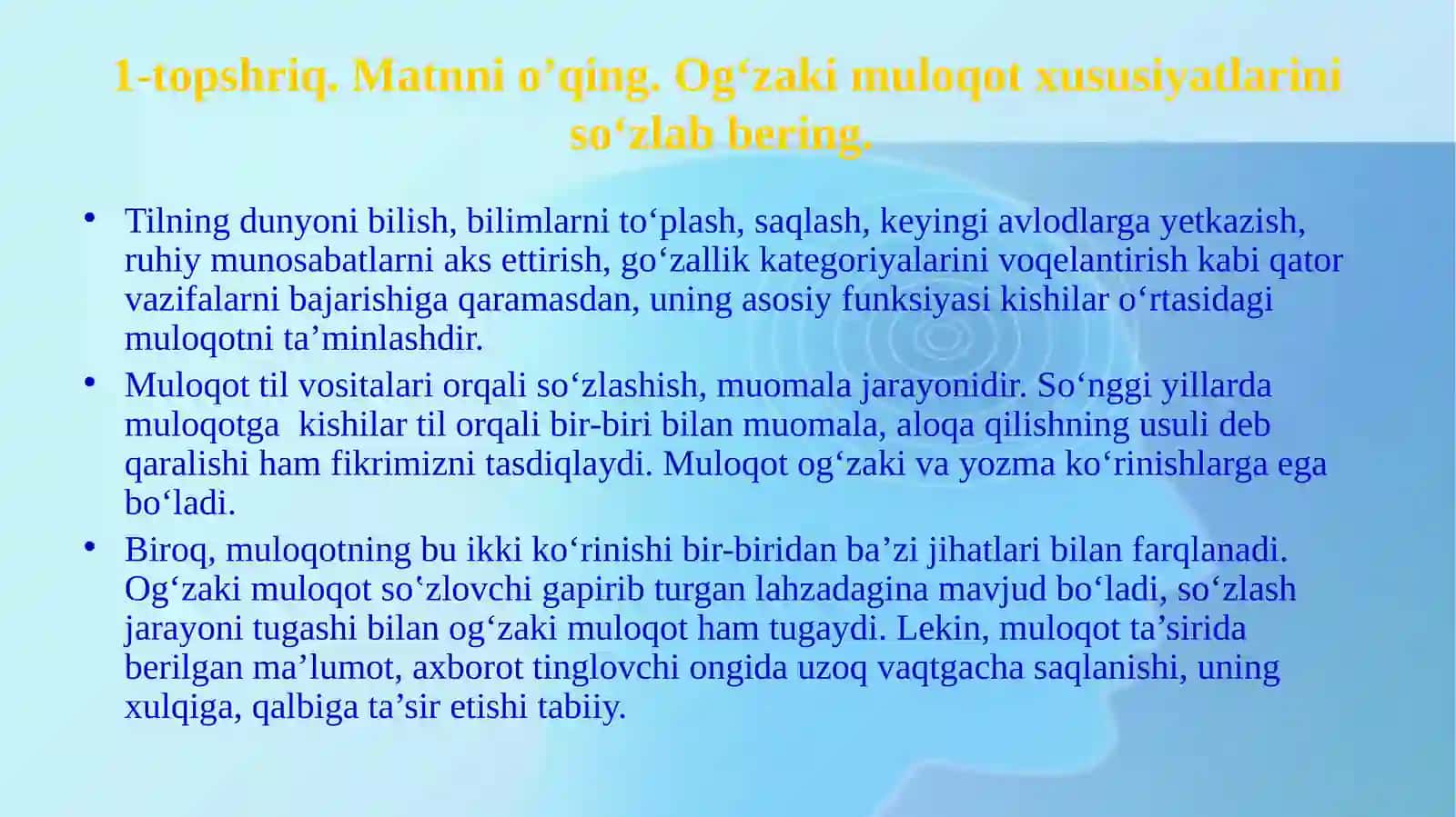 Og‘zaki muloqot va uning xususiyatlari 3