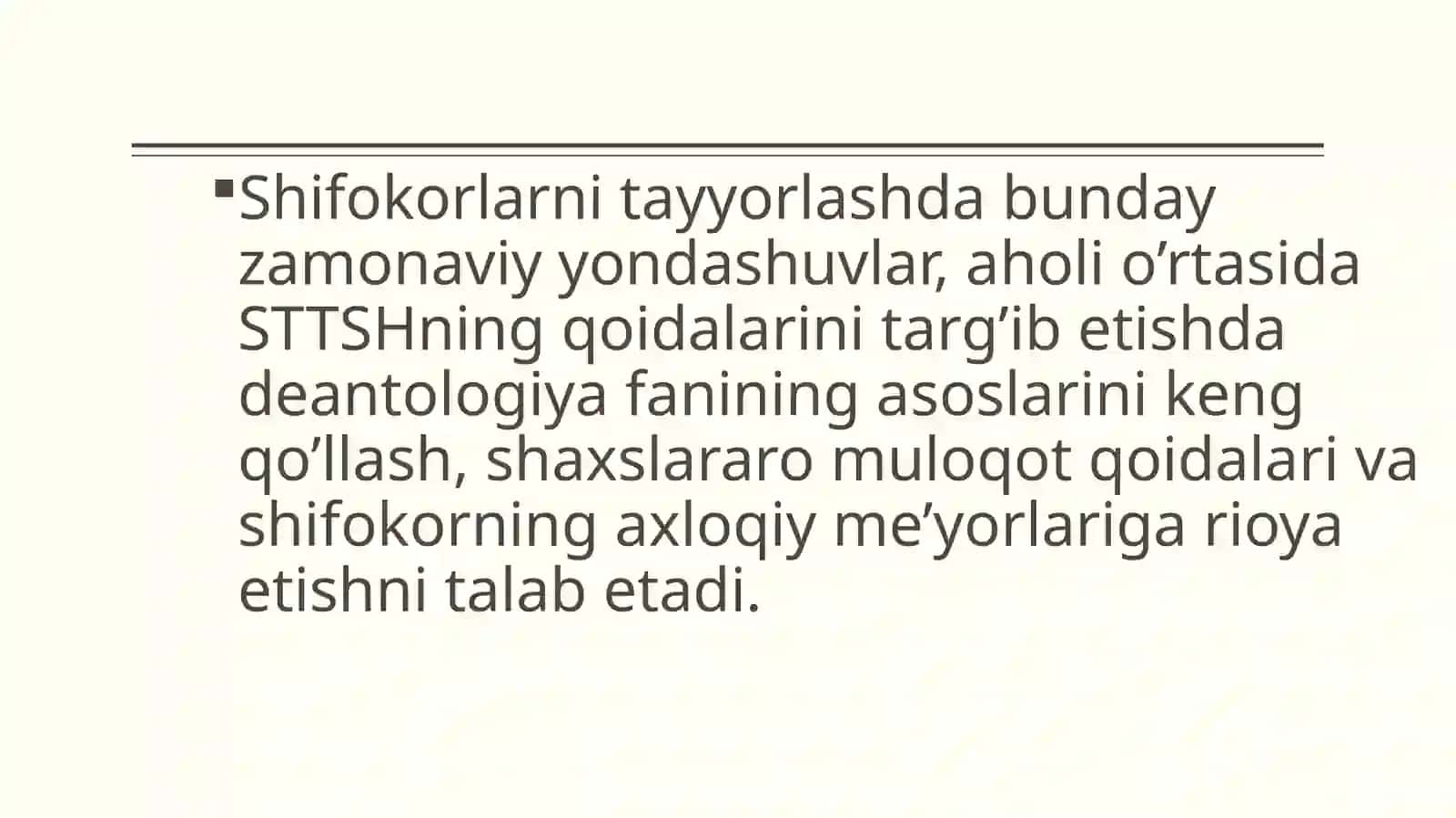 DEONTOLOGIYA, SHAXSLARARO MULOQOT 3