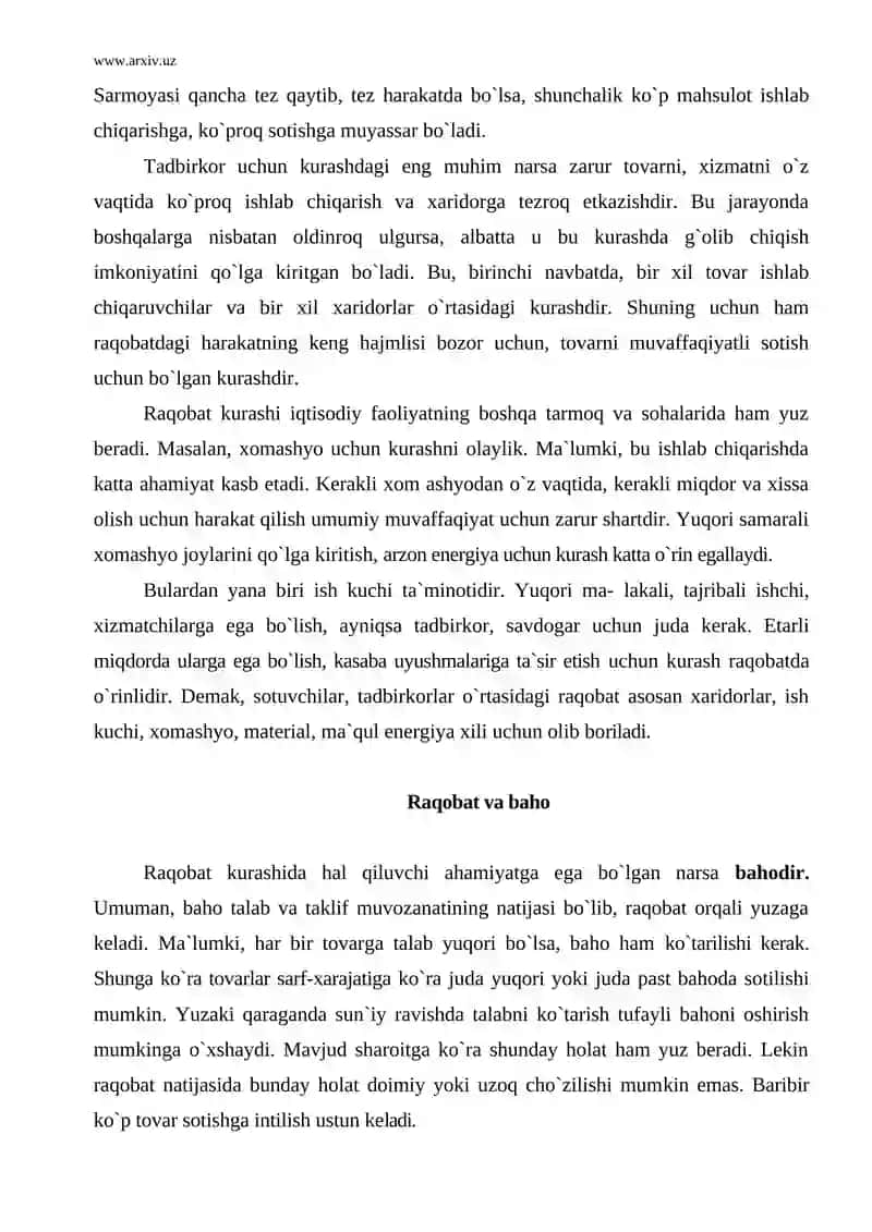Iqtisodiy raqobat mazmuni 3
