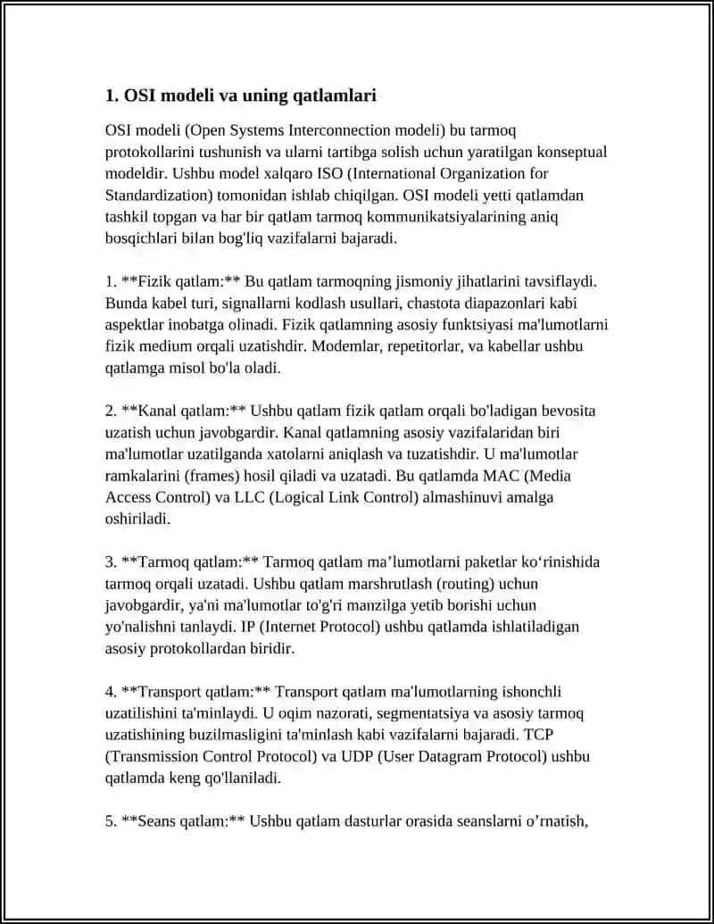 TARMOQ PROTOKOLLARI 3
