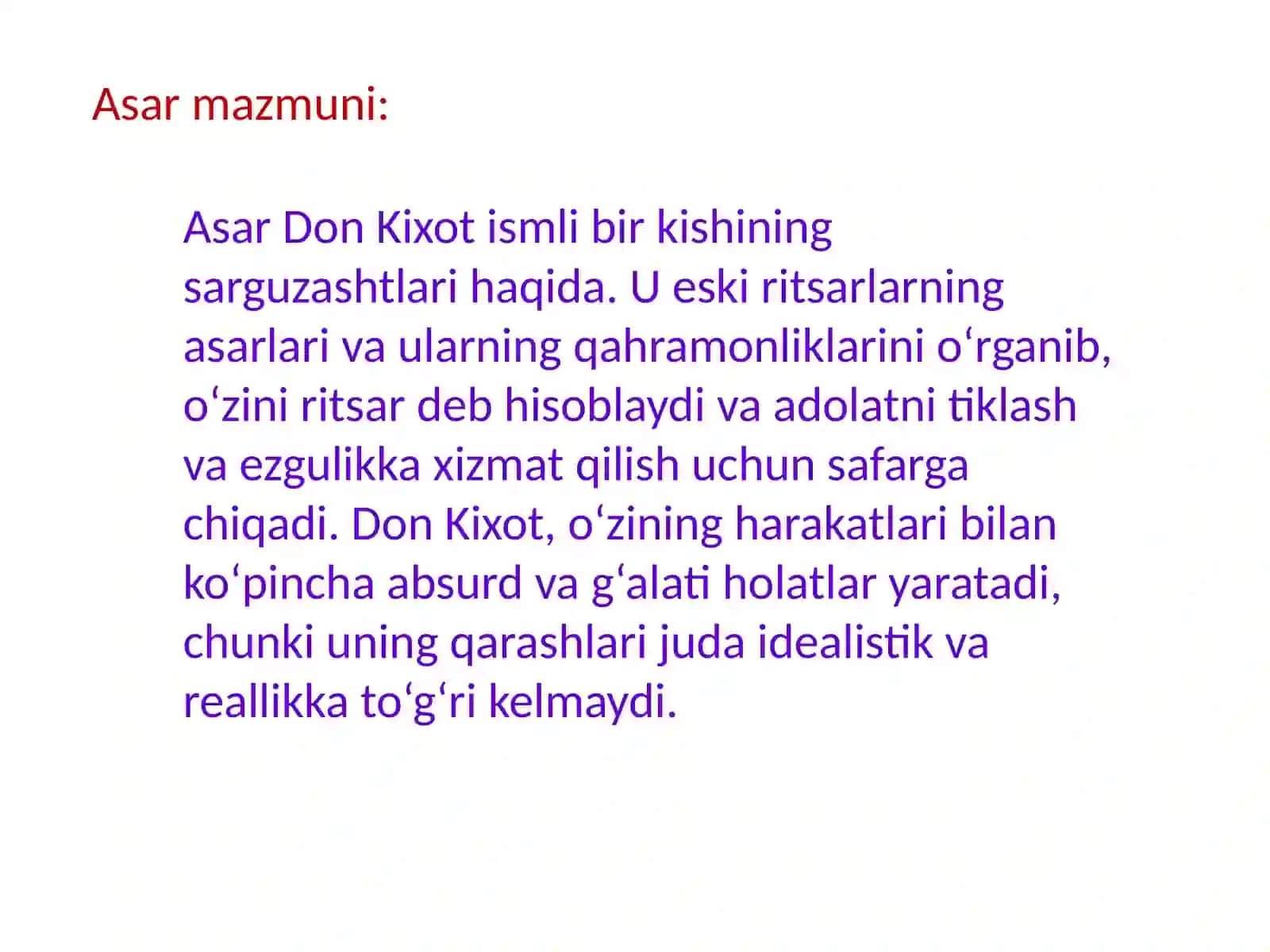 Servantesning"DonKixot" 3
