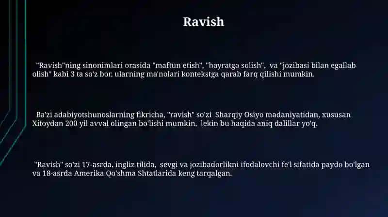 "Ravish" 3