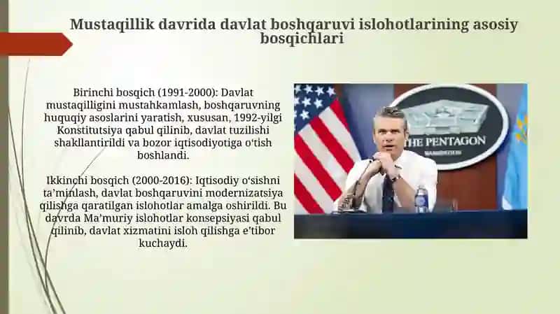 Mustaqillik yillarida davlat boshqaruvi islohotlarining asosiy bosqichlari 3
