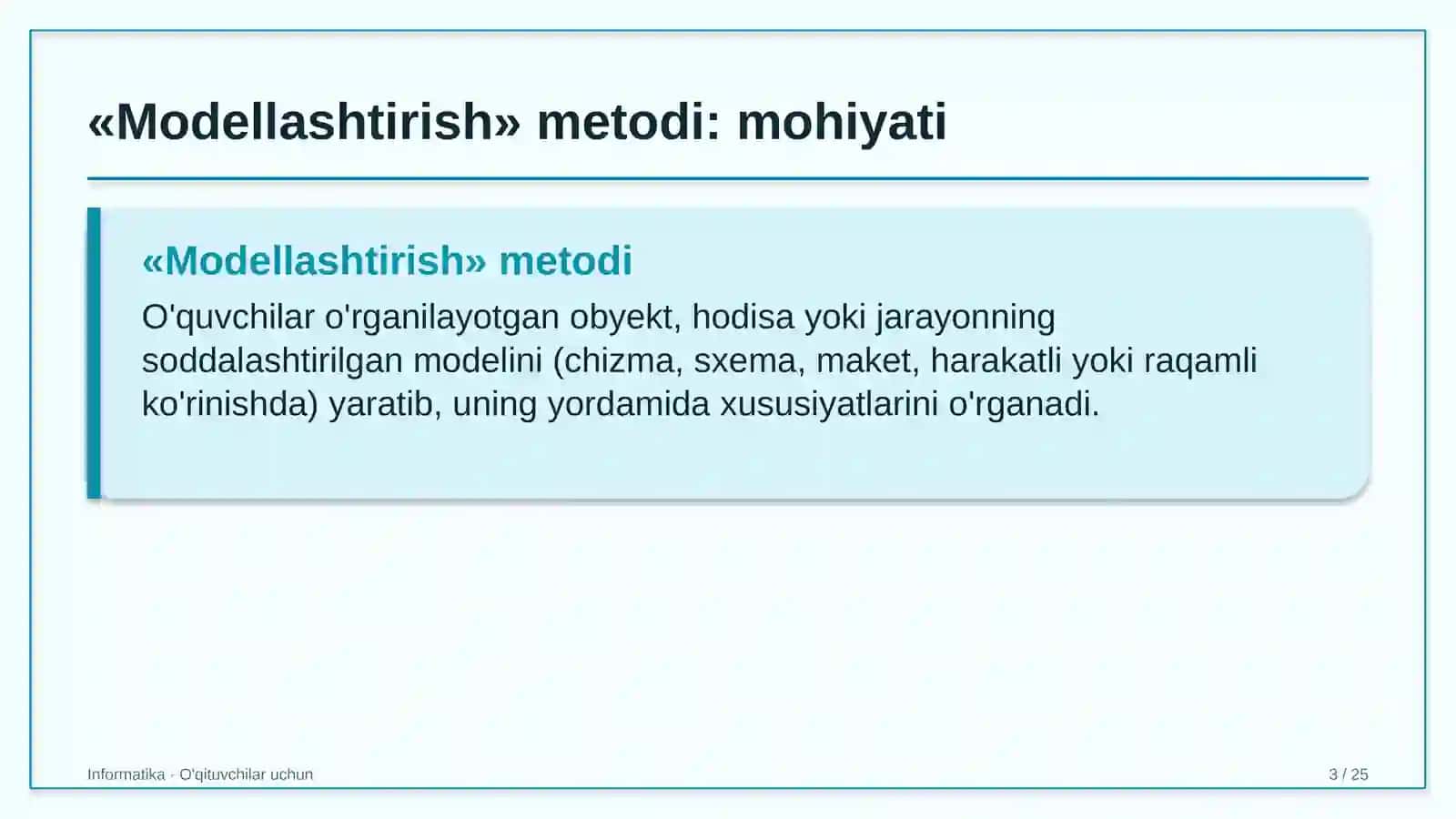 informatika darslarida modellashtirish metodidan foydalanish 1478 3