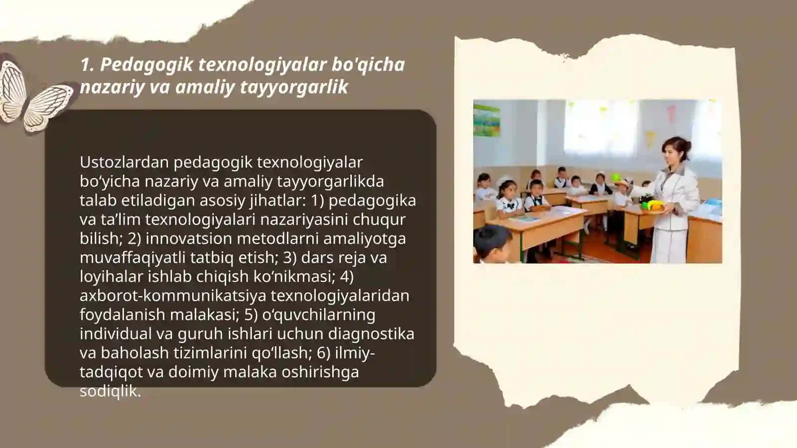 Pedagogik texnologiyalar bo'qicha nazariy va amaliy tayyorgarlik 3
