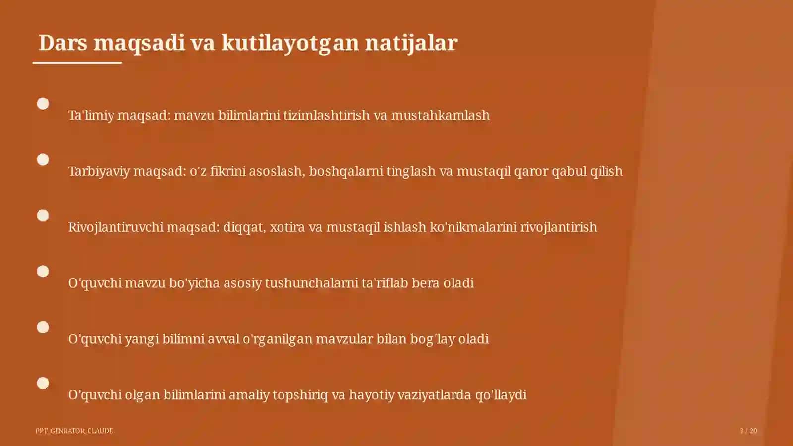 Tasviriy san'at va musiqa (1– 7) — ochiq dars uchun 3
