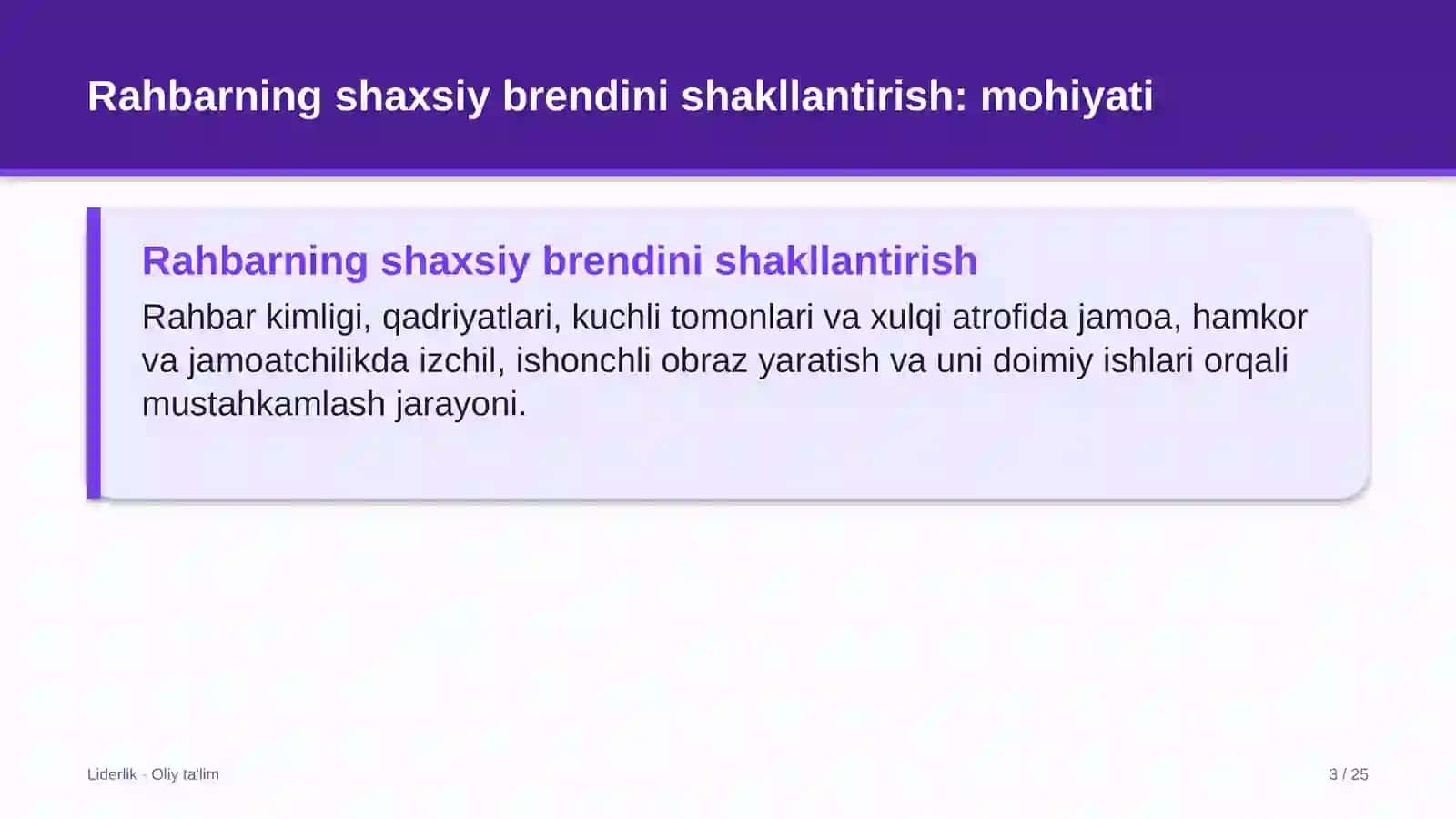 Kanselyariya do'konlarida rahbarning shaxsiy brendini shakllantirish 3