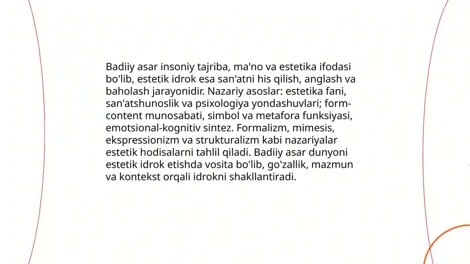 Badiiy asar va estetik idrok: atama va nazariy asoslar 3
