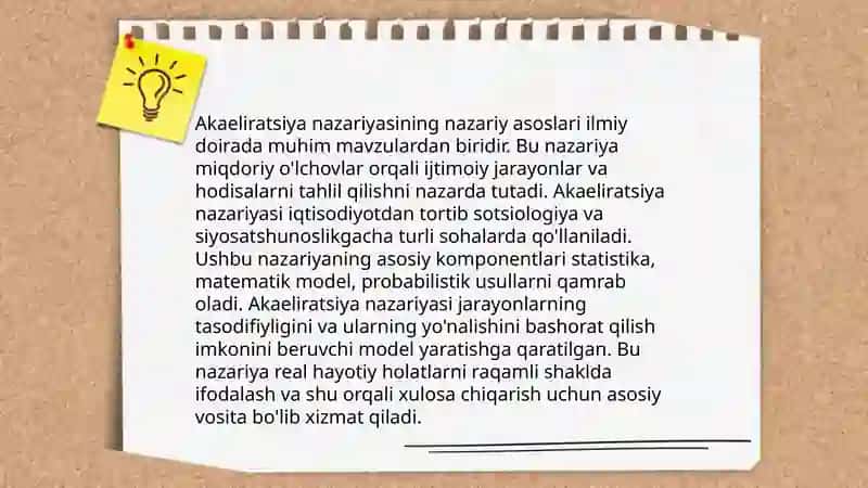 Akaeliratsiya nazariyasi 3