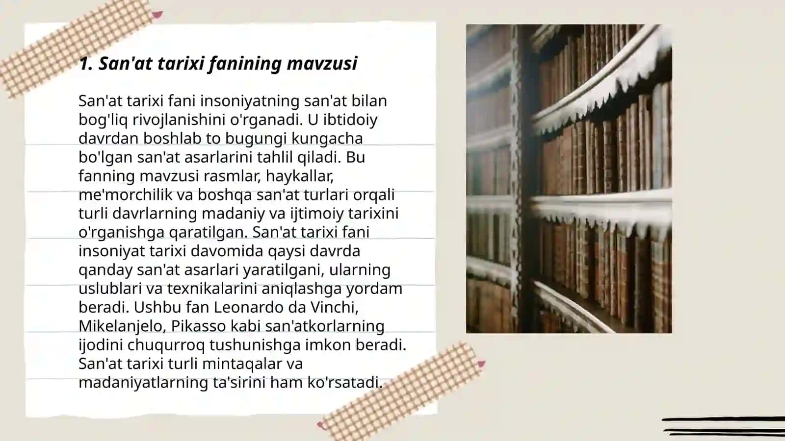 San’at tarixi faniga kirish va faning maqsad vazifalari 3