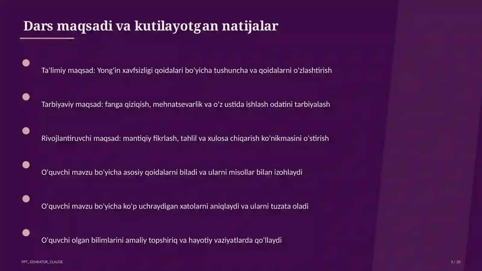 Yong'in xavfsizligi qoidalari 3
