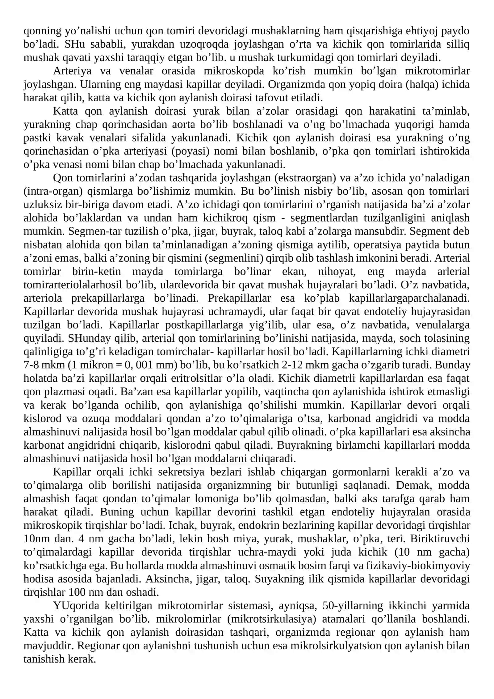Qоn аylаnish dоirаlаri. Qоnning sistоlik vа minutlik hаjmi 3