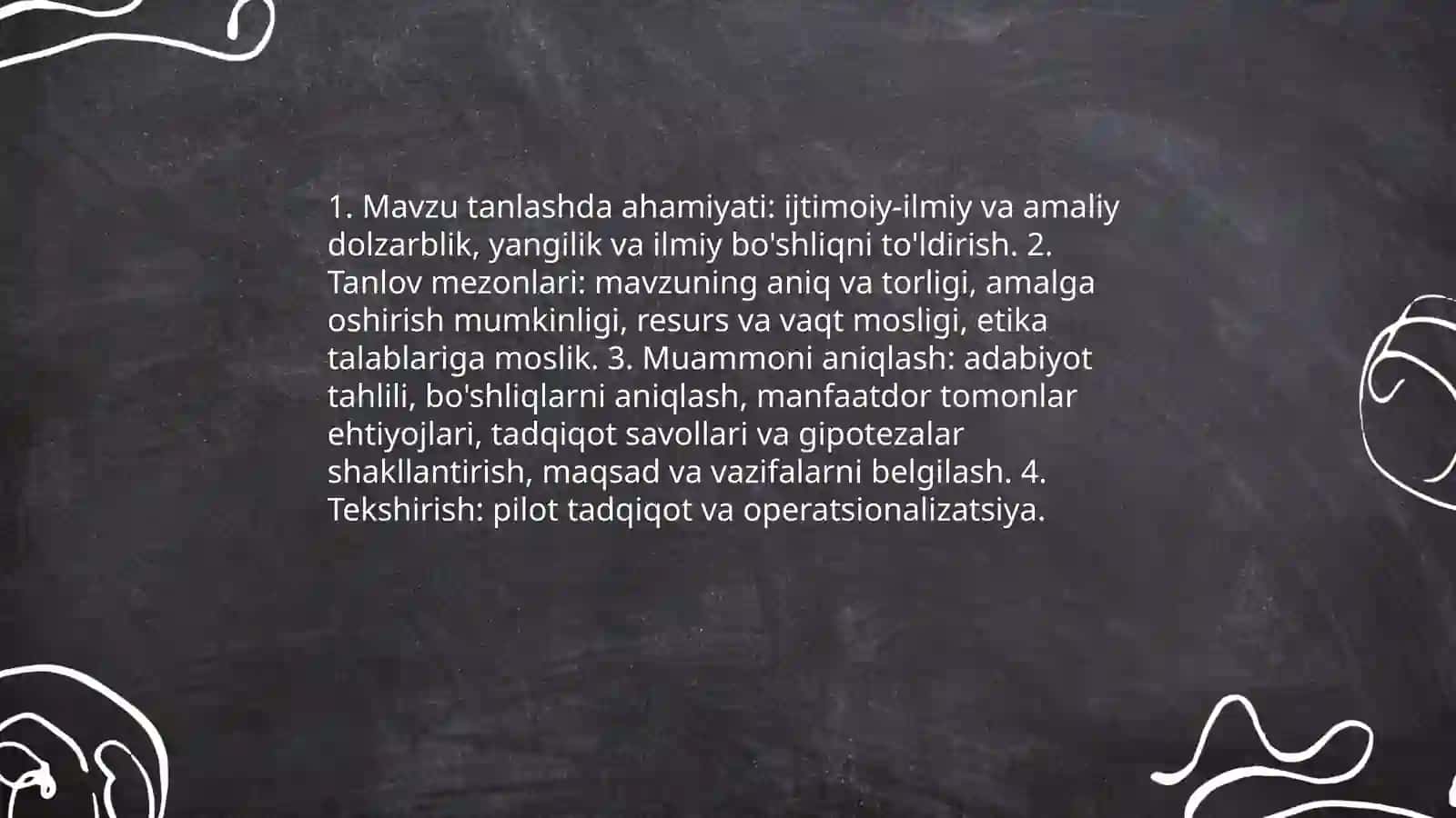 Tadqiqot loyihasini olib borish yondashuvlari 3