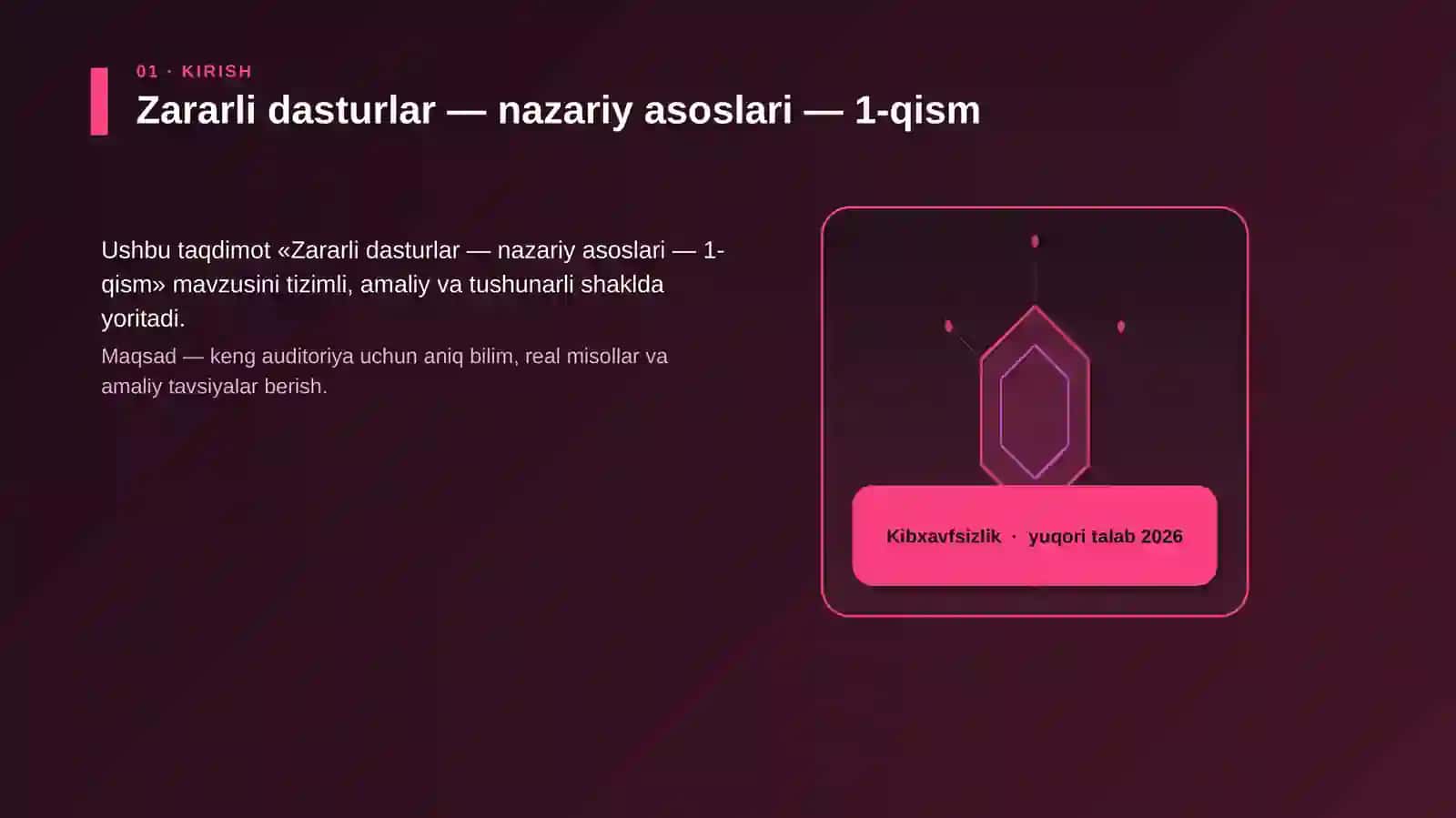 Zararli dasturlar — nazariy asoslari — 1-qism 3