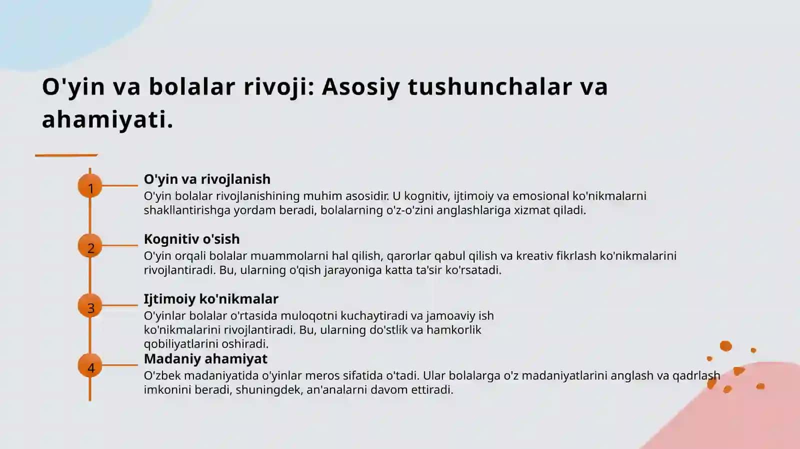 O'yin va bolalar rivoji 3