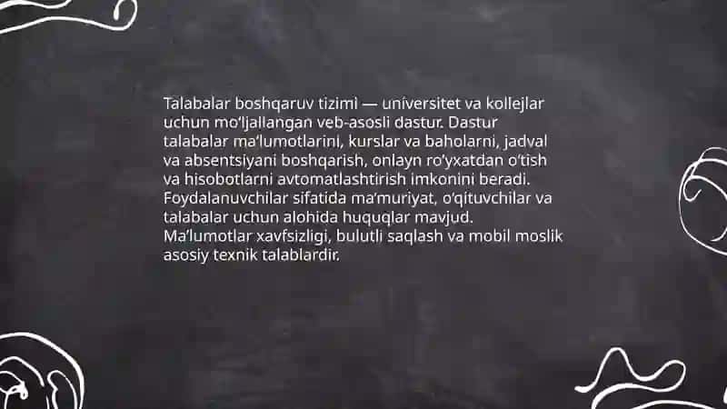 Talabalar boshqaruv tizimi 3