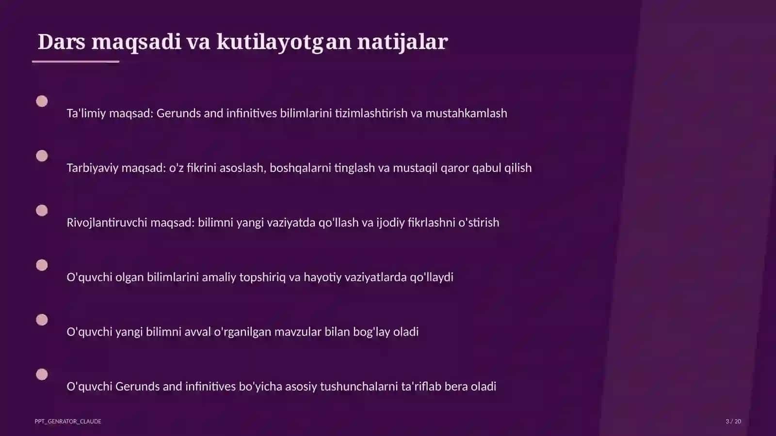 Gerunds and infinitives (11-sinf) 3