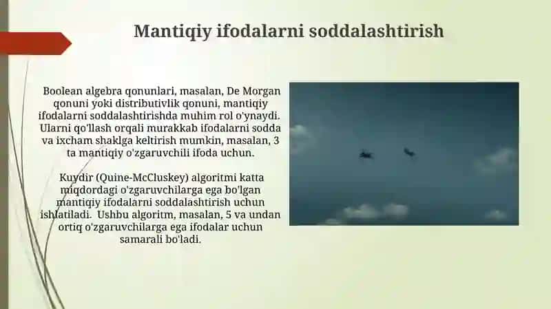 Razriyatli mantiqiy amallar 3