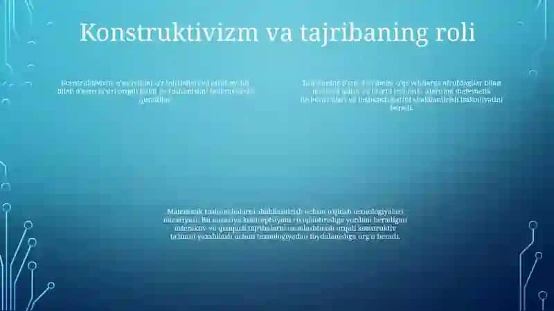 Matematik Tasavvurlarni Shakllantirish Nazariyasi Texnalogiyalari Fanining Nazariy Asoslari 3