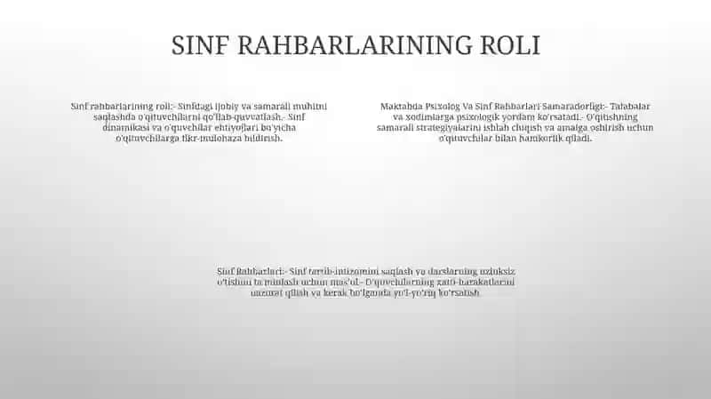 Maktabda Psixolog Va Sinf Rahbarlari Samaradorligi 3