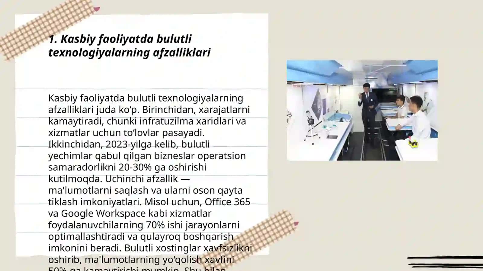 Kasbiy faoliyatda bulutli texnologiyalar va ularning ta'limiy imkoniyatlari 3