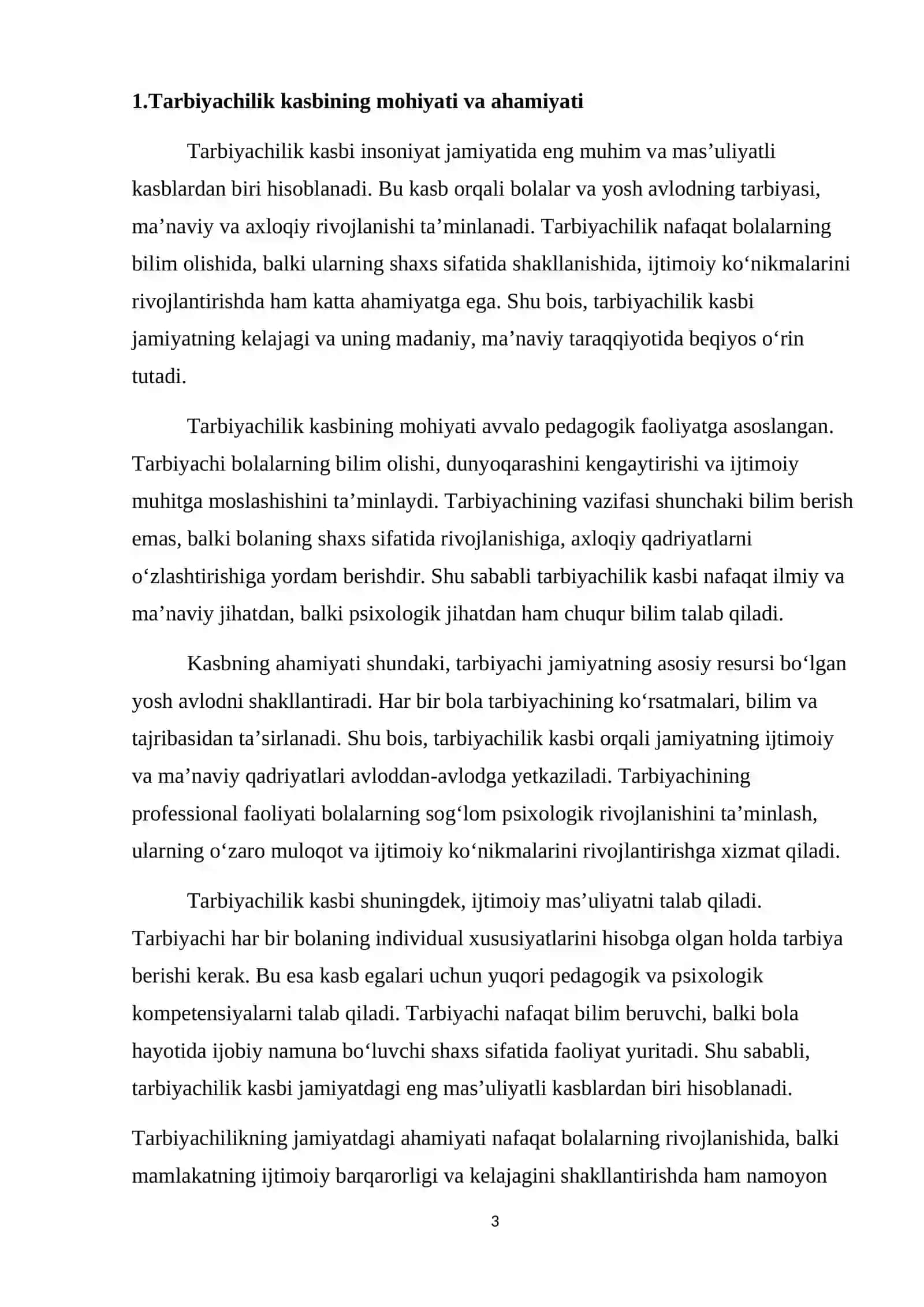 Tarbiyachi va uning jamiyatda tutgan órni 3