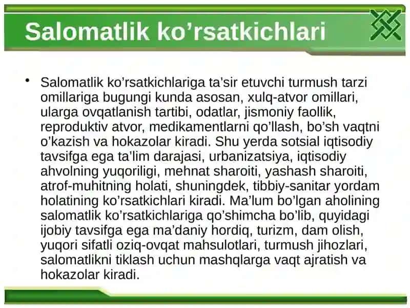 Salomatlikdarajasinianiqlash 3