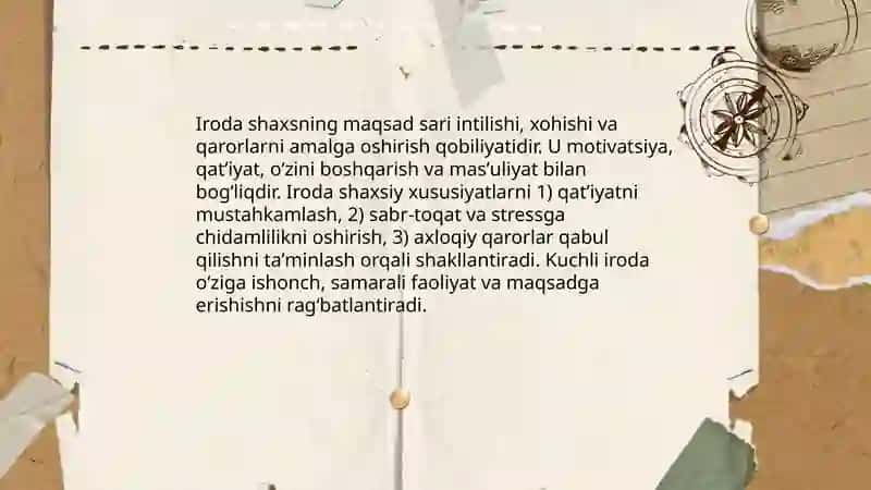Iroda tushunchasi va shaxsiy xususiyatlardagi roli 3